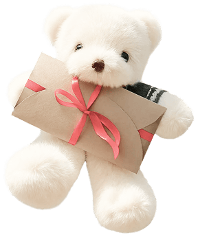 White bear with mail